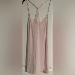 VICTORIA’S SECRET Elegant Pink Lace Trim Chemise Nightgown - Size Small